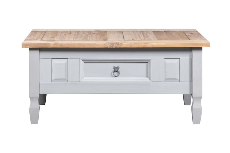 Sofabord 100x60x45 cm Fyrretræ Grå - Møbler - Borde - Sofabord
