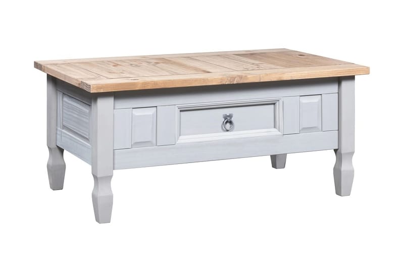 Sofabord 100x60x45 cm Fyrretræ Grå - Møbler - Borde - Sofabord