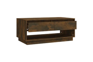 sofabord 102,5x55x44 cm spånplade røget egetræsfarve - Brun - Møbler - Borde - Sofabord