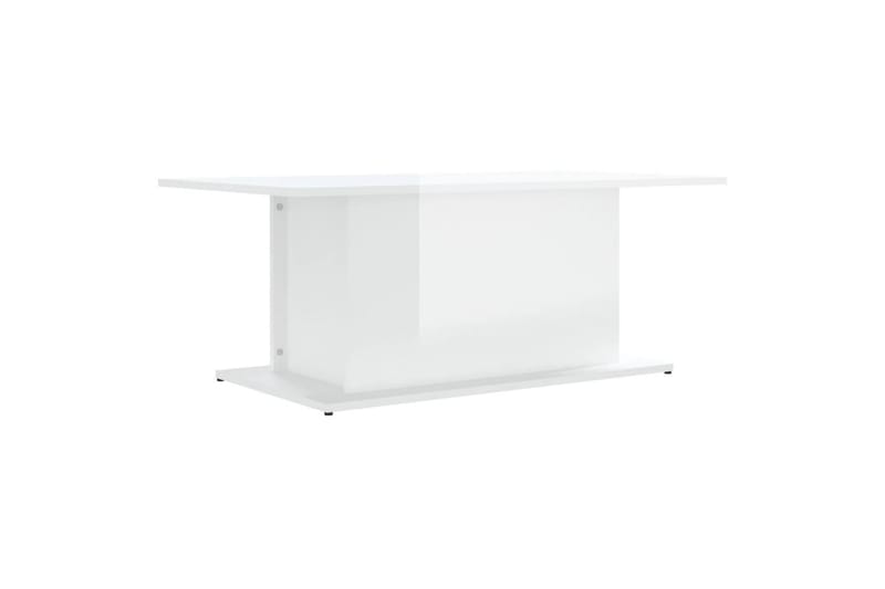 sofabord 102x55,5x40 cm spånplade hvid højglans - Hvid - Møbler - Borde - Sofabord