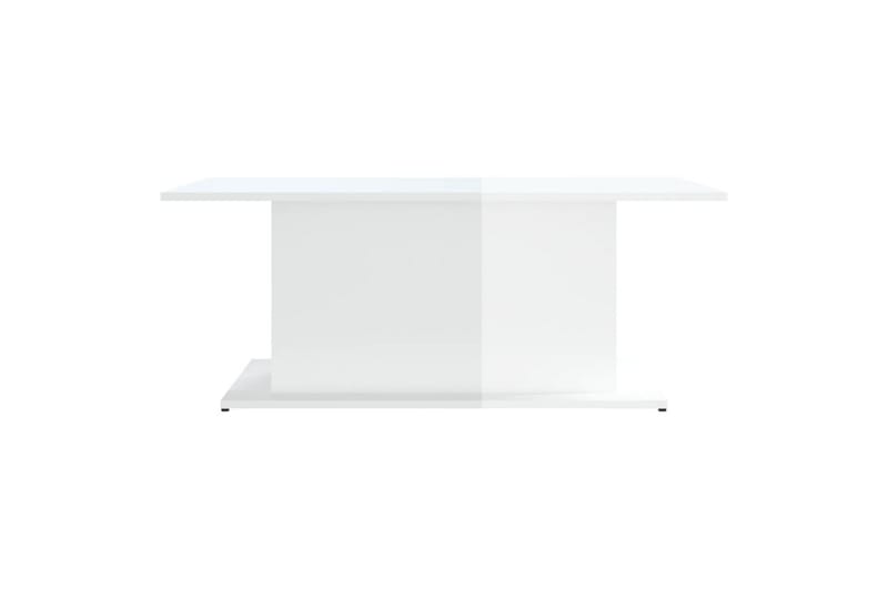 sofabord 102x55,5x40 cm spånplade hvid højglans - Hvid - Sofabord