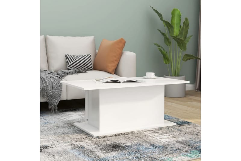 sofabord 102x55,5x40 cm spånplade hvid - Hvid - Møbler - Borde - Sofabord