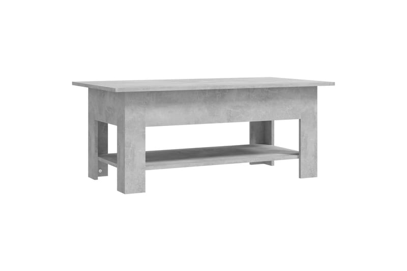sofabord 102x55x42 cm spånplade betongrå - Grå - Sofabord