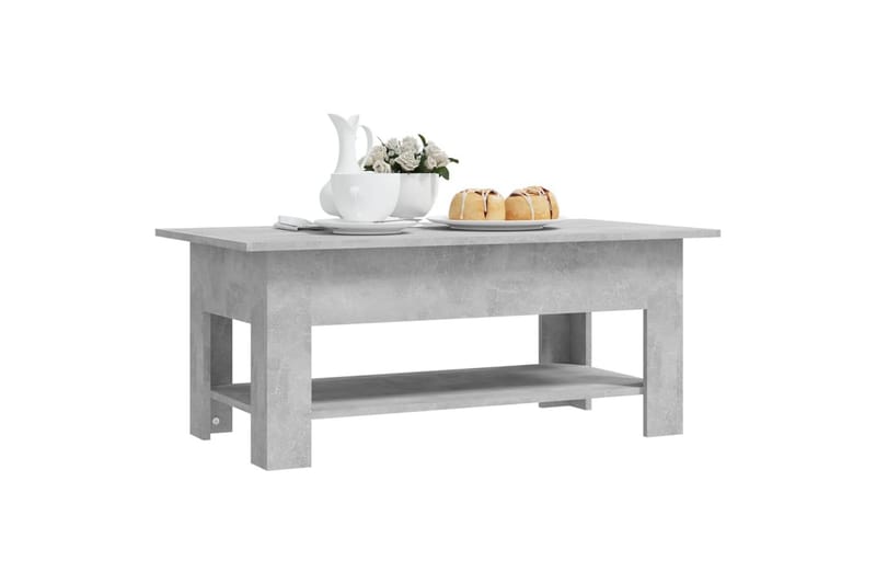 sofabord 102x55x42 cm spånplade betongrå - Grå - Møbler - Borde - Sofabord