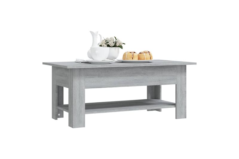 sofabord 102x55x42 cm spånplade grå sonoma-eg - Grå - Møbler - Borde - Sofabord