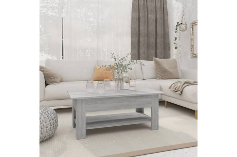 sofabord 102x55x42 cm spånplade grå sonoma-eg - Grå - Møbler - Borde - Sofabord