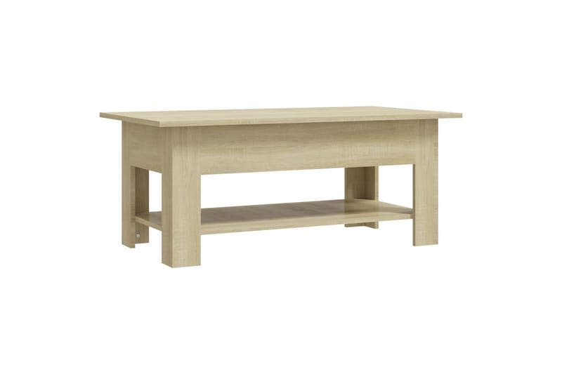 sofabord 102x55x42 cm spånplade sonoma-eg - Brun - Sofabord