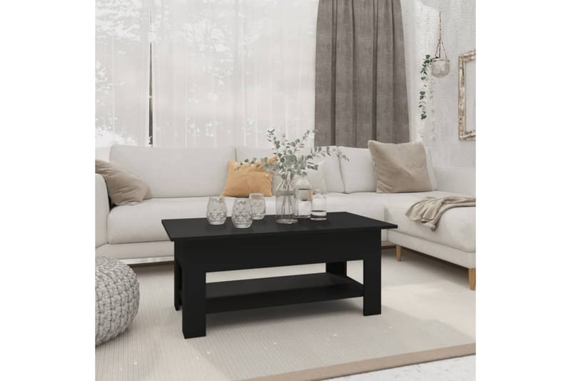 sofabord 102x55x42 cm spånplade sort - Sort - Møbler - Borde - Sofabord