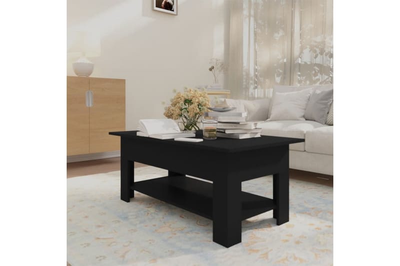 sofabord 102x55x42 cm spånplade sort - Sort - Møbler - Borde - Sofabord