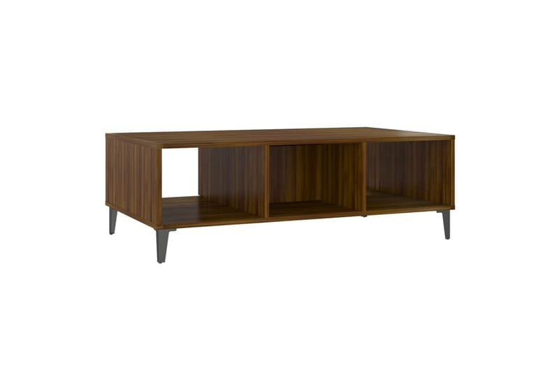 sofabord 103,5x60x35 cm spånplade brun egetræsfarve - Brun - Sofabord