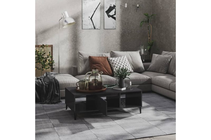 sofabord 103,5x60x35 cm spånplade grå højglans - Grå - Møbler - Borde - Sofabord