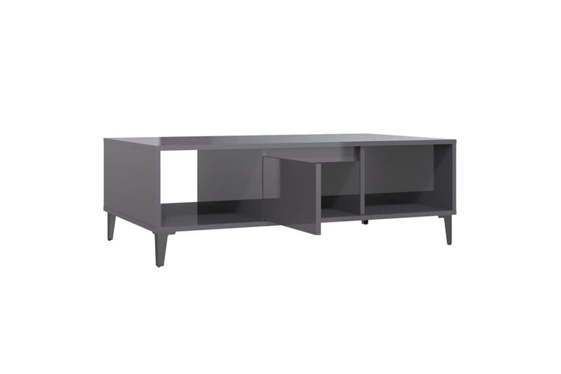 sofabord 103,5x60x35 cm spånplade grå højglans - Grå - Møbler - Borde - Sofabord