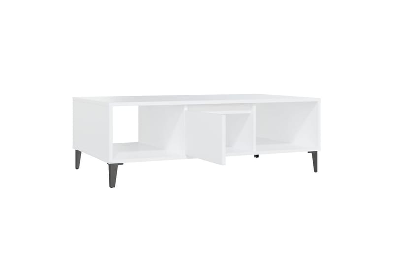 sofabord 103,5x60x35 cm spånplade hvid - Hvid - Sofabord