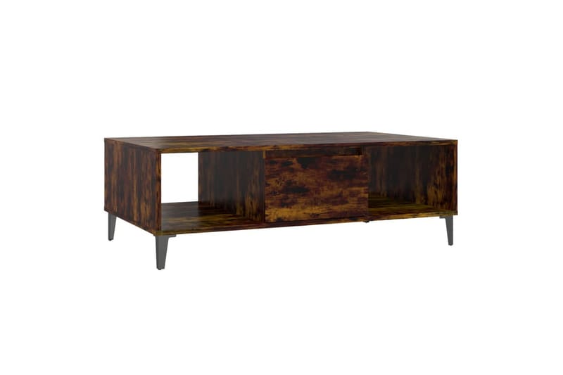 sofabord 103,5x60x35 cm spånplade røget egetræsfarve - Brun - Møbler - Borde - Sofabord