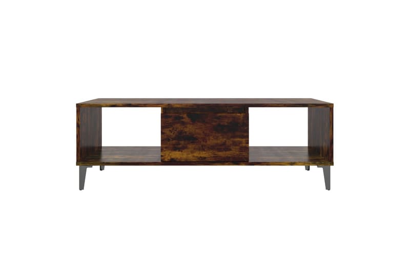 sofabord 103,5x60x35 cm spånplade røget egetræsfarve - Brun - Sofabord