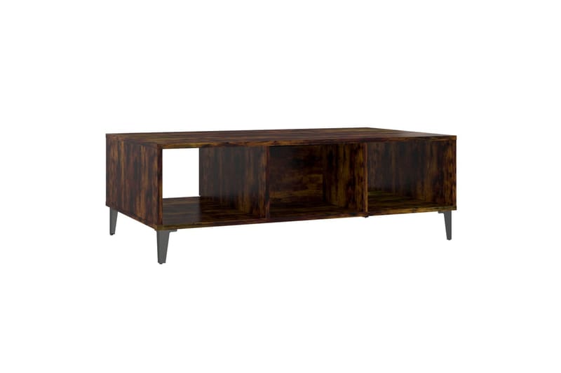 sofabord 103,5x60x35 cm spånplade røget egetræsfarve - Brun - Møbler - Borde - Sofabord