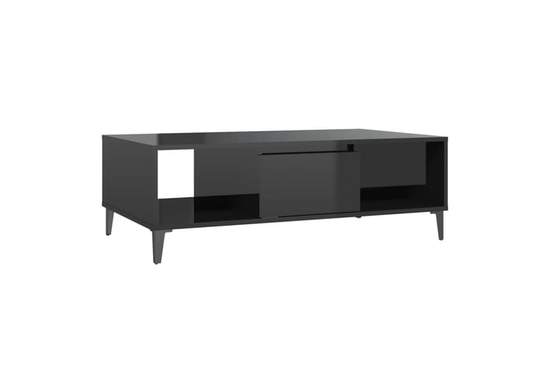 sofabord 103,5x60x35 cm spånplade sort højglans - Sort - Møbler - Borde - Sofabord