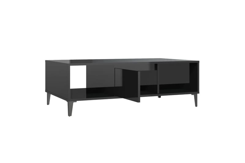 sofabord 103,5x60x35 cm spånplade sort højglans - Sort - Møbler - Borde - Sofabord