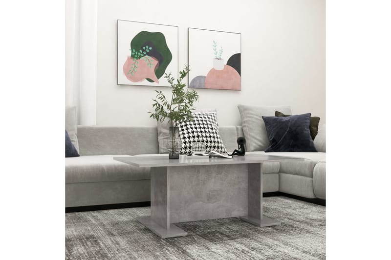 sofabord 103,5x60x40 cm spånplade betongrå - Grå - Møbler - Borde - Sofabord