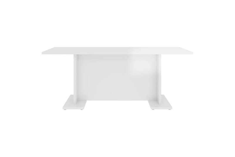sofabord 103,5x60x40 cm spånplade hvid højglans - Hvid - Sofabord