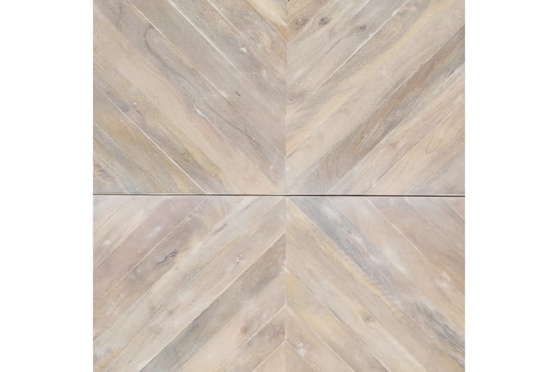 Sofabord 110 X 110 X 36 Cm Massivt Mangotræ - Hvid - Møbler - Borde - Sofabord