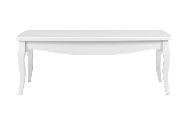 Sofabord 110 X 60 X 40 Cm Massivt Fyrretræ Hvid - Hvid - Møbler - Borde - Sofabord