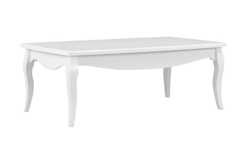Sofabord 110 X 60 X 40 Cm Massivt Fyrretræ Hvid - Hvid - Møbler - Borde - Sofabord