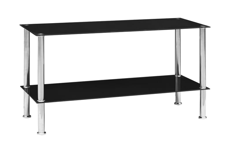 Sofabord 110x43x60 cm hærdet glas sort - Sort - Sofabord