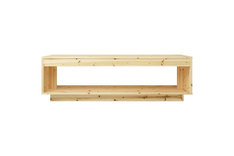 sofabord 110x50x33,5 cm massivt fyrretræ - Brun - Sofabord
