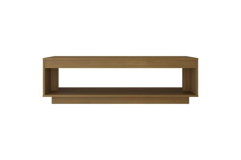 sofabord 110x50x33,5 cm massivt fyrretræ honningbrun - Brun - Sofabord