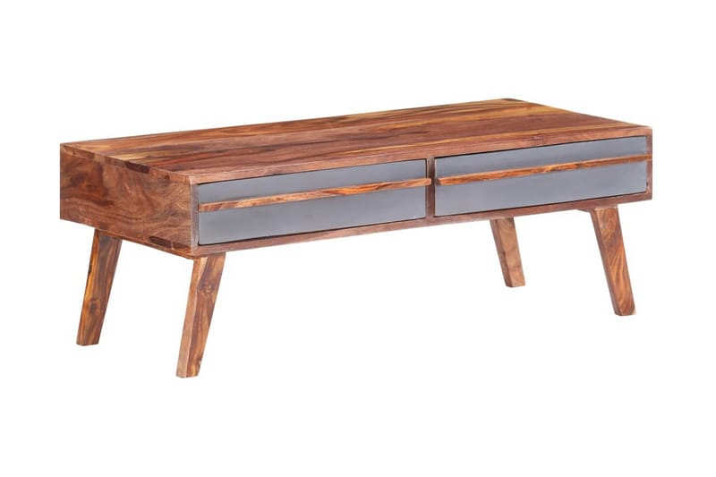 Sofabord 110X50X40 cm Massivt Sheeshamtræ Grå - Grå - Møbler - Borde - Sofabord