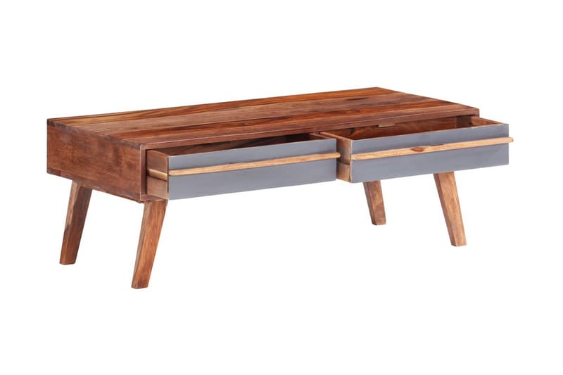 Sofabord 110X50X40 cm Massivt Sheeshamtræ Grå - Grå - Møbler - Borde - Sofabord