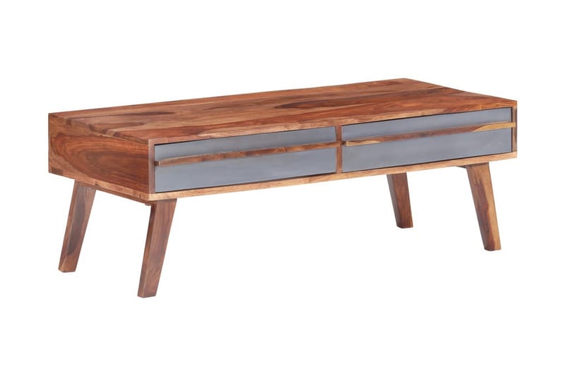 Sofabord 110X50X40 cm Massivt Sheeshamtræ Grå - Grå - Møbler - Borde - Sofabord