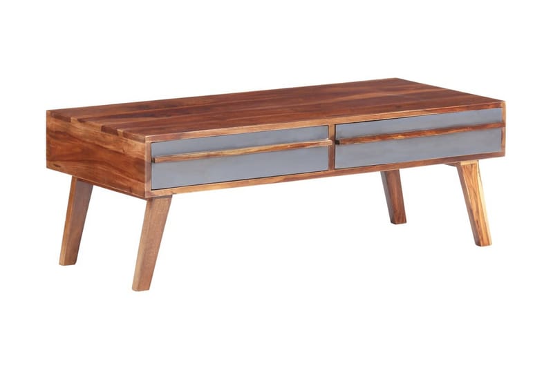 Sofabord 110X50X40 cm Massivt Sheeshamtræ Grå - Grå - Møbler - Borde - Sofabord