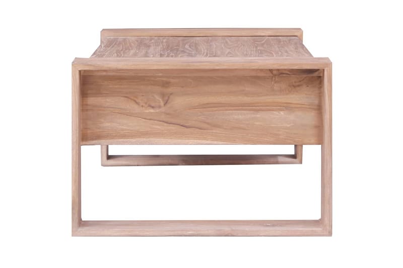 Sofabord 110x60x40 cm Massivt Teaktræ - Brun - Møbler - Borde - Sofabord