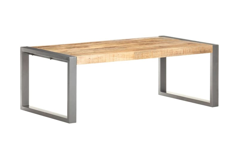 sofabord 110x60x40 cm massivt træ med sheeshamfinish - Brun - Møbler - Borde - Sofabord