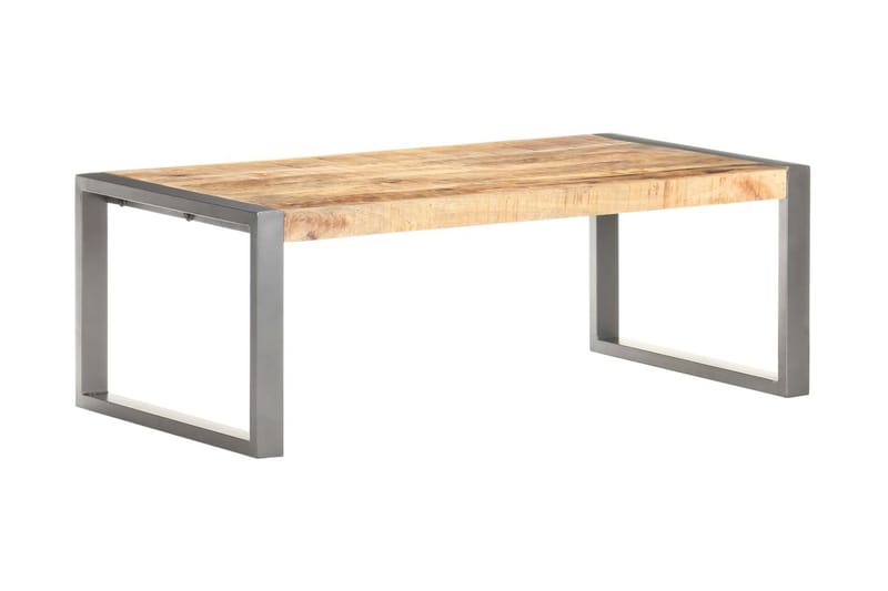 sofabord 110x60x40 cm massivt træ med sheeshamfinish - Brun - Møbler - Borde - Sofabord
