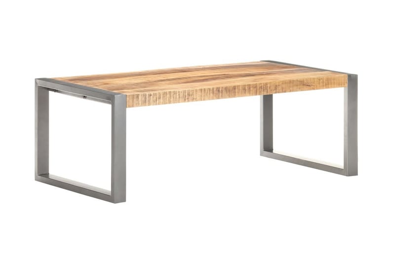 sofabord 110x60x40 cm massivt træ med sheeshamfinish - Brun - Møbler - Borde - Sofabord