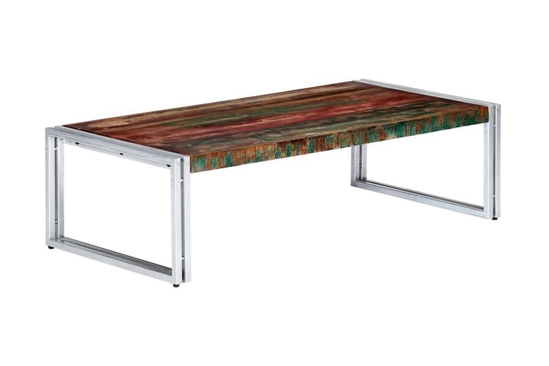 Sofabord 120 X 60 X 35 Cm Massivt Genanvendt Træ - Flerfarvet - Møbler - Borde - Sofabord