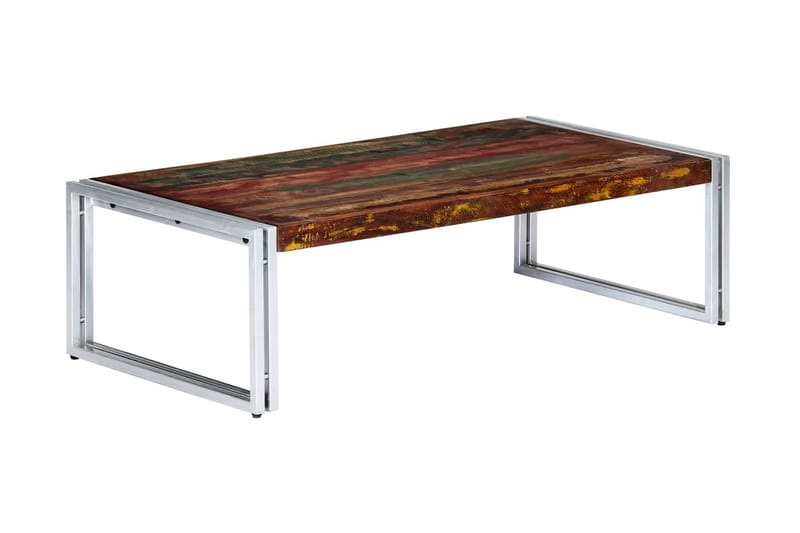 Sofabord 120 X 60 X 35 Cm Massivt Genanvendt Træ - Flerfarvet - Møbler - Borde - Sofabord