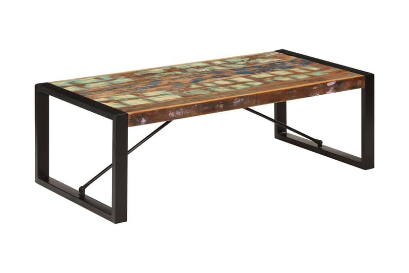 Sofabord 120 X 60 X 40 Cm Massivt Genanvendt Træ - Flerfarvet - Møbler - Borde - Sofabord