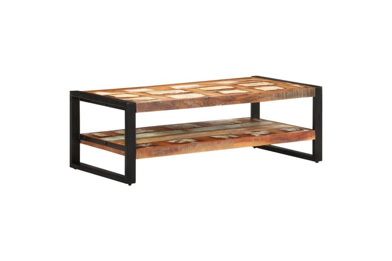 sofabord 120x60x40 cm massivt genbrugstræ - Brun - Møbler - Borde - Sofabord
