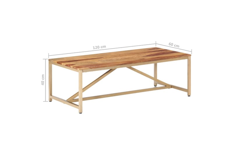 Sofabord 120X60X40 cm Massivt Sheeshamtræ - Møbler - Borde - Sofabord