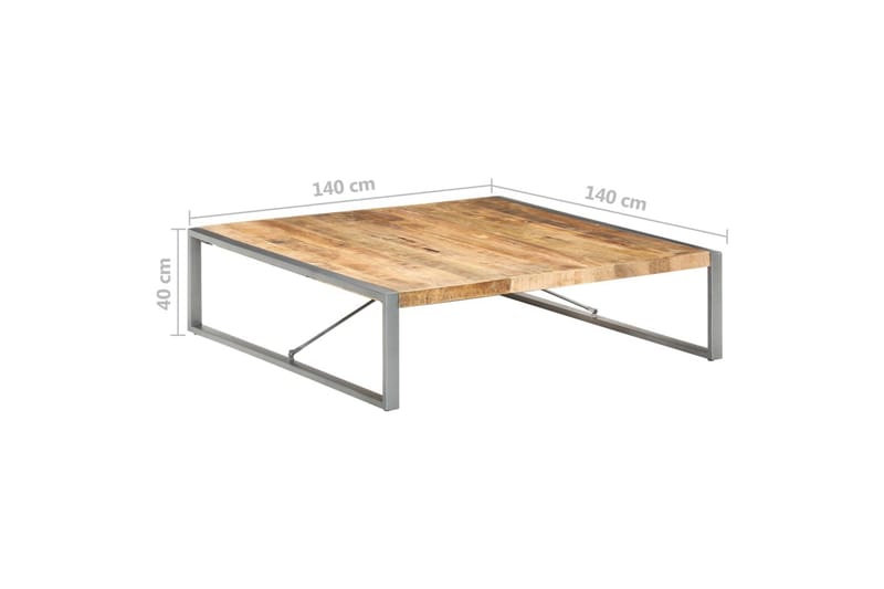 sofabord 140x140x40 cm ru mangotræ - Møbler - Borde - Sofabord