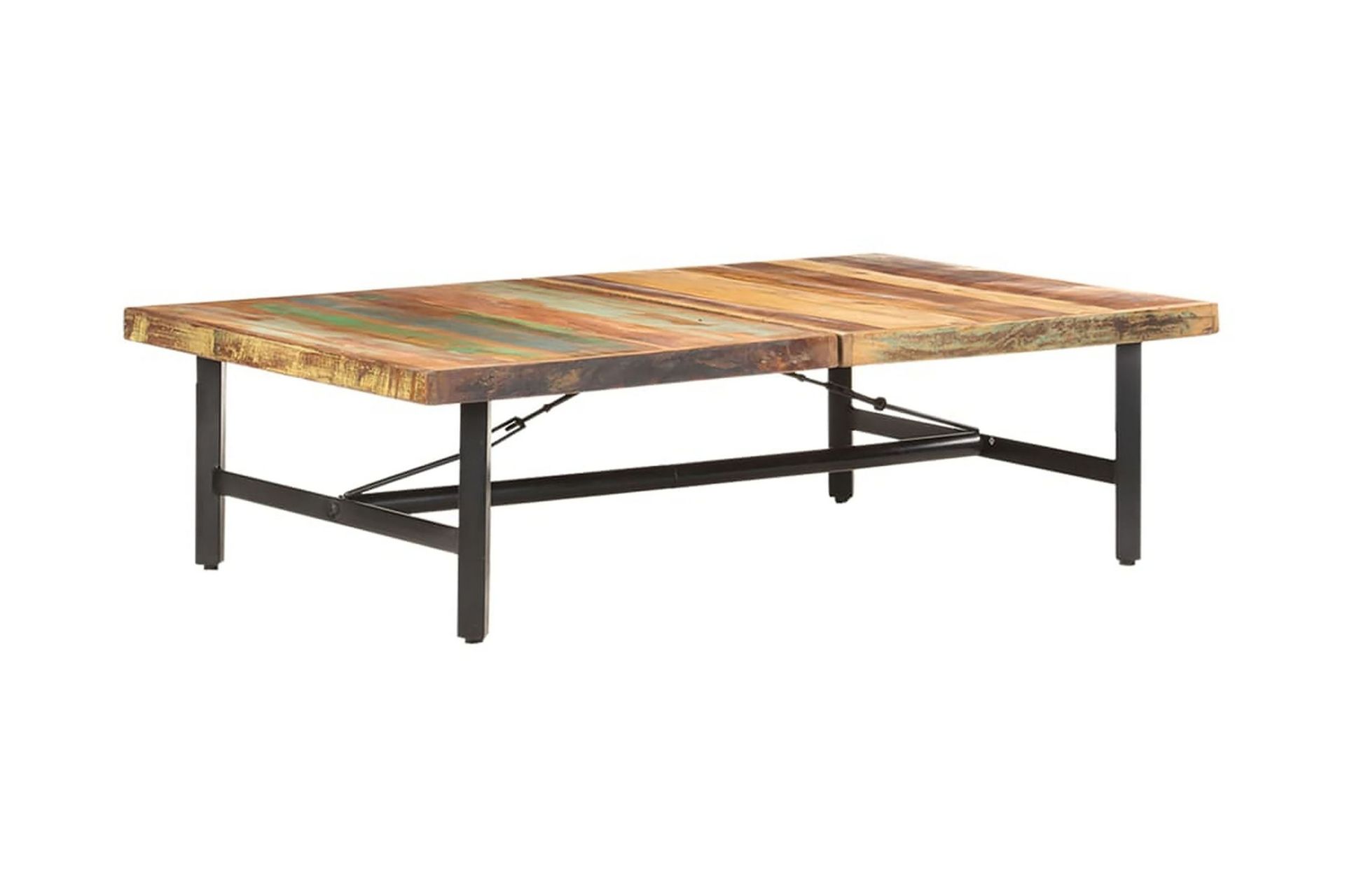 sofabord 142x90x42 cm massivt genbrugstræ - Brun - Møbler - Borde - Sofabord