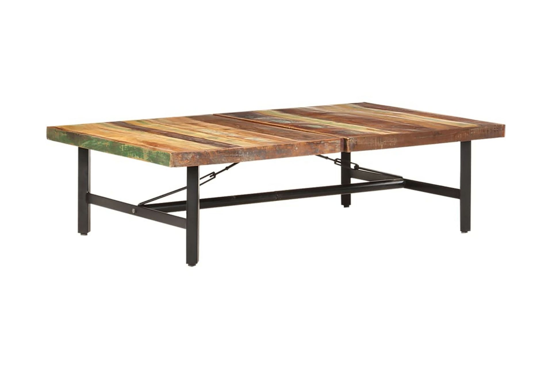 sofabord 142x90x42 cm massivt genbrugstræ - Brun - Møbler - Borde - Sofabord