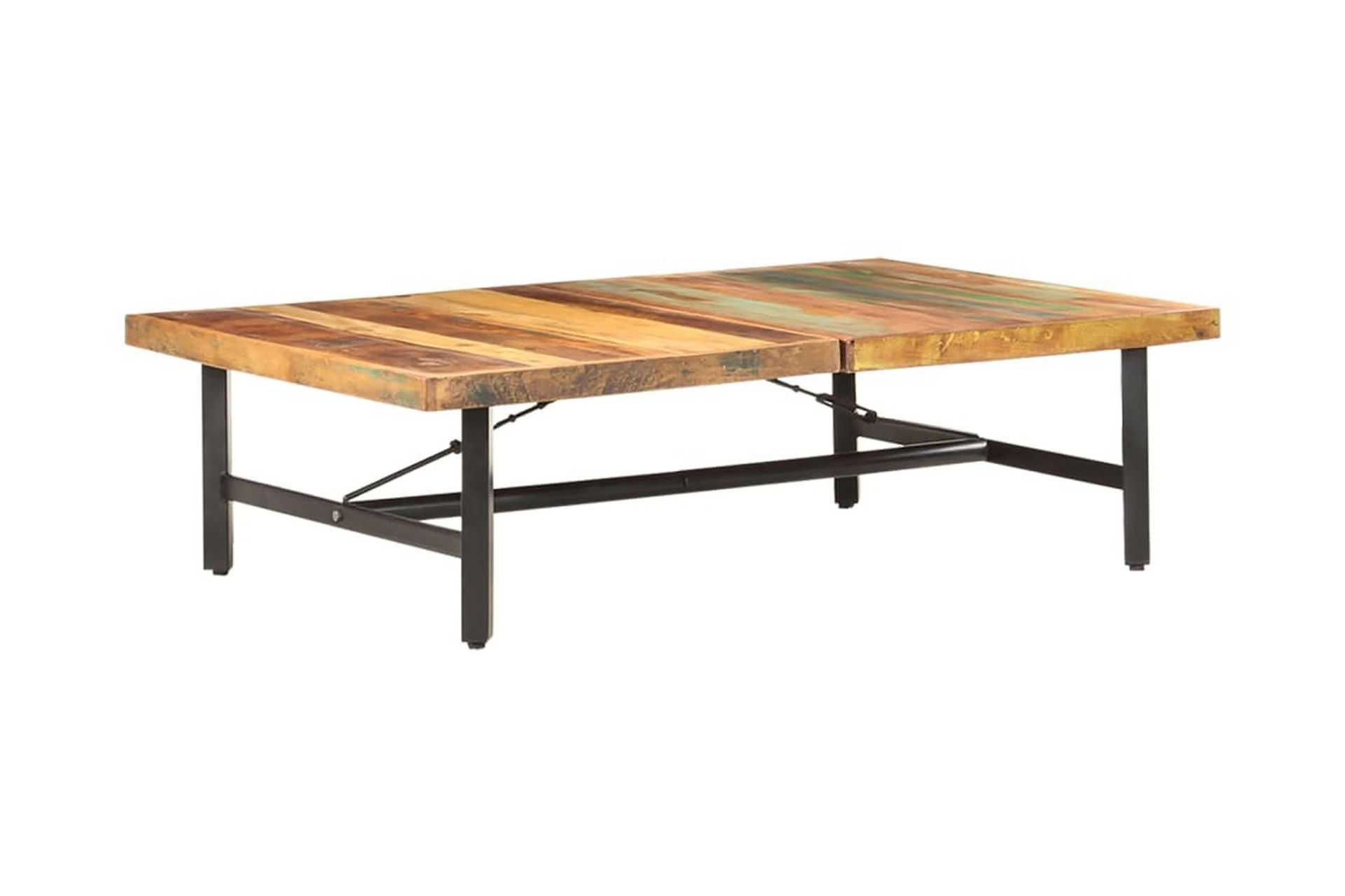 sofabord 142x90x42 cm massivt genbrugstræ - Brun - Møbler - Borde - Sofabord