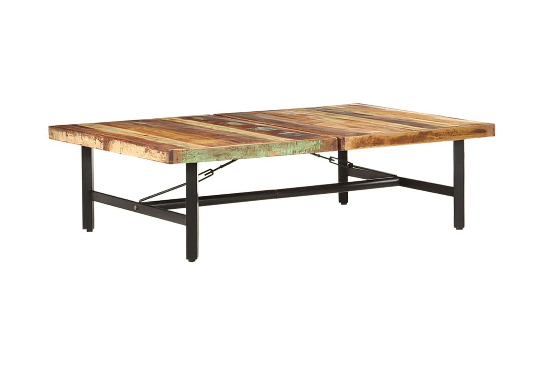 sofabord 142x90x42 cm massivt genbrugstræ - Brun - Møbler - Borde - Sofabord
