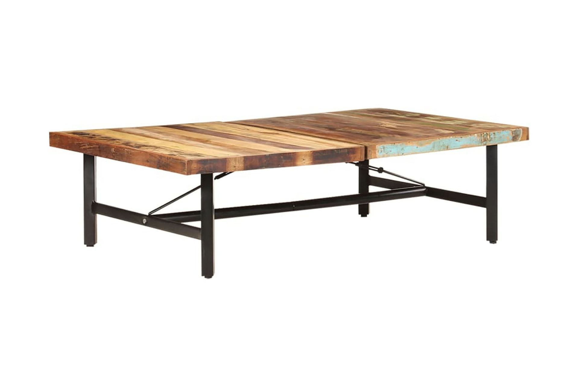 sofabord 142x90x42 cm massivt genbrugstræ - Brun - Møbler - Borde - Sofabord