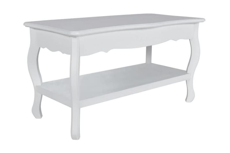 Sofabord 2 Niveauer Mdf Hvid - Hvid - Møbler - Borde - Sofabord